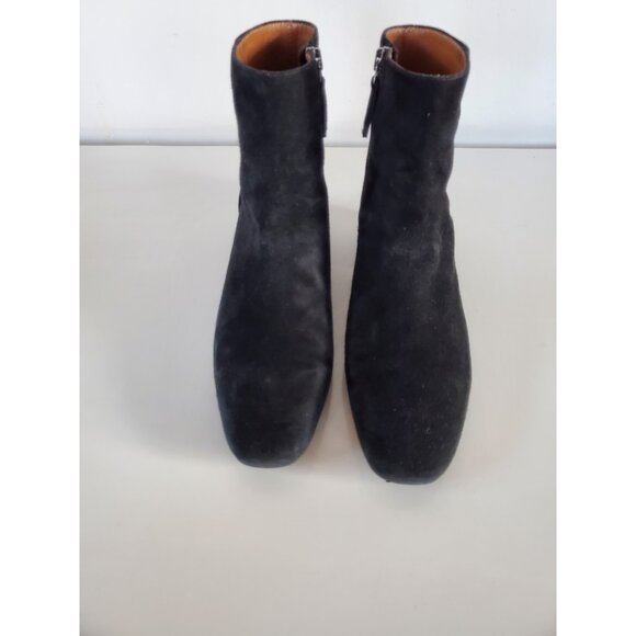 AQUATALIA Womens Shoes Waterproof Block Heel Bootie Black Suede Sz 7.5 Side Zip - Picture 4 of 13